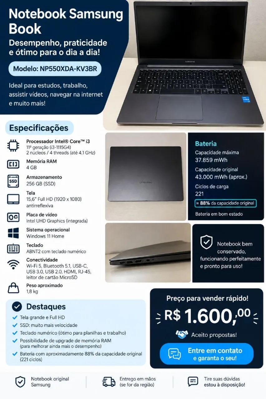 Vendo um notebook usado - Foto 3