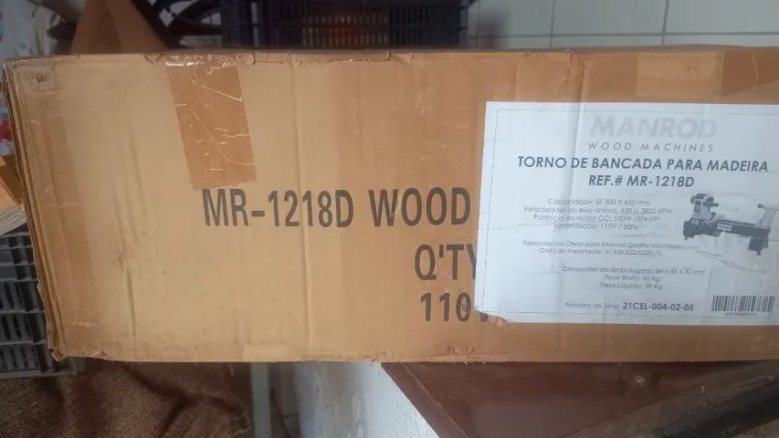 Torno Manrod Mr-1218d Profissional Madeira 110v Nunca Foi (Usado) - Foto 4