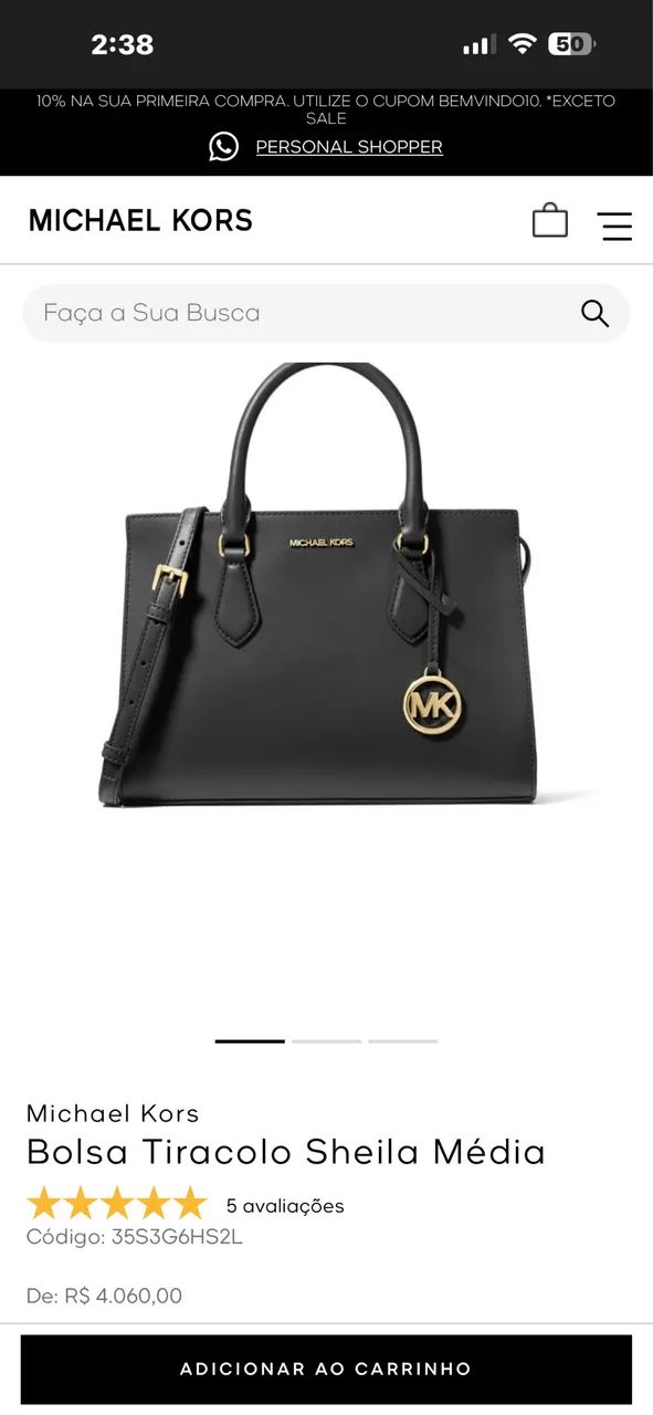 Bolsa Michael Kors Sheila Média - Foto 2