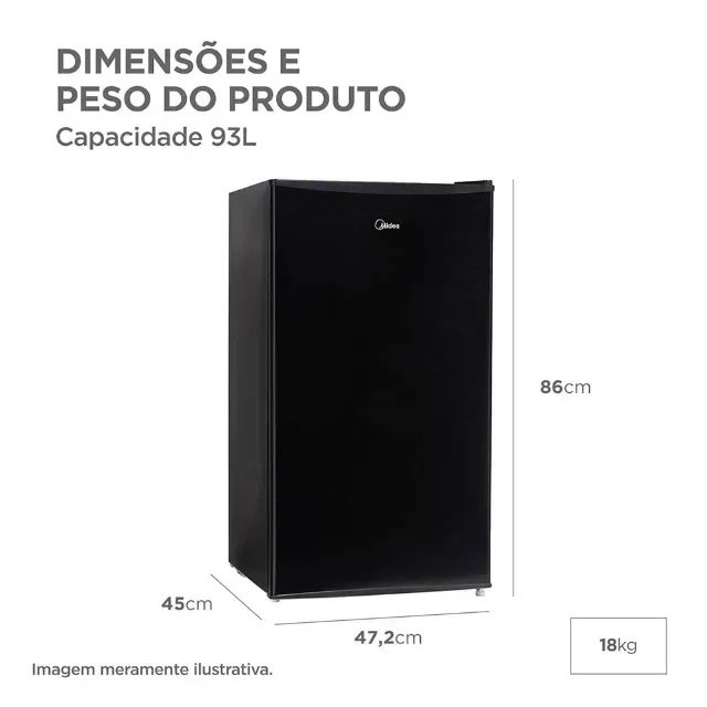 Frigobar Black Edition Midea 93L - Foto 4
