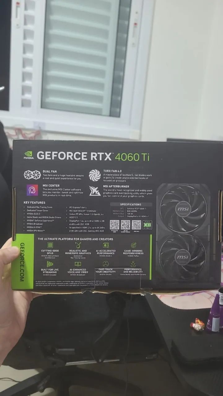 RTX 4060TI 8GB, 2x, Black Ventus - Foto 2