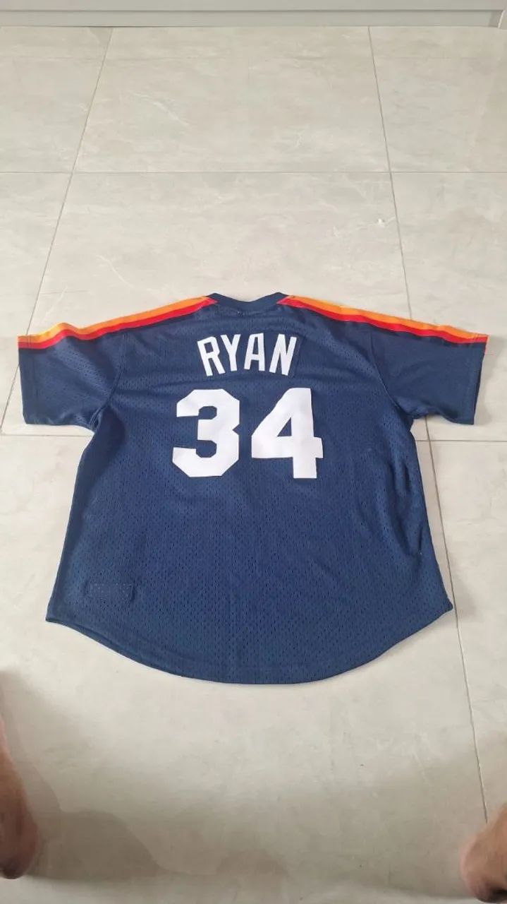 Camisa Mitchell & Ness Nolan Ryan #34 Houston Astros 1988 MLB  - Foto 2