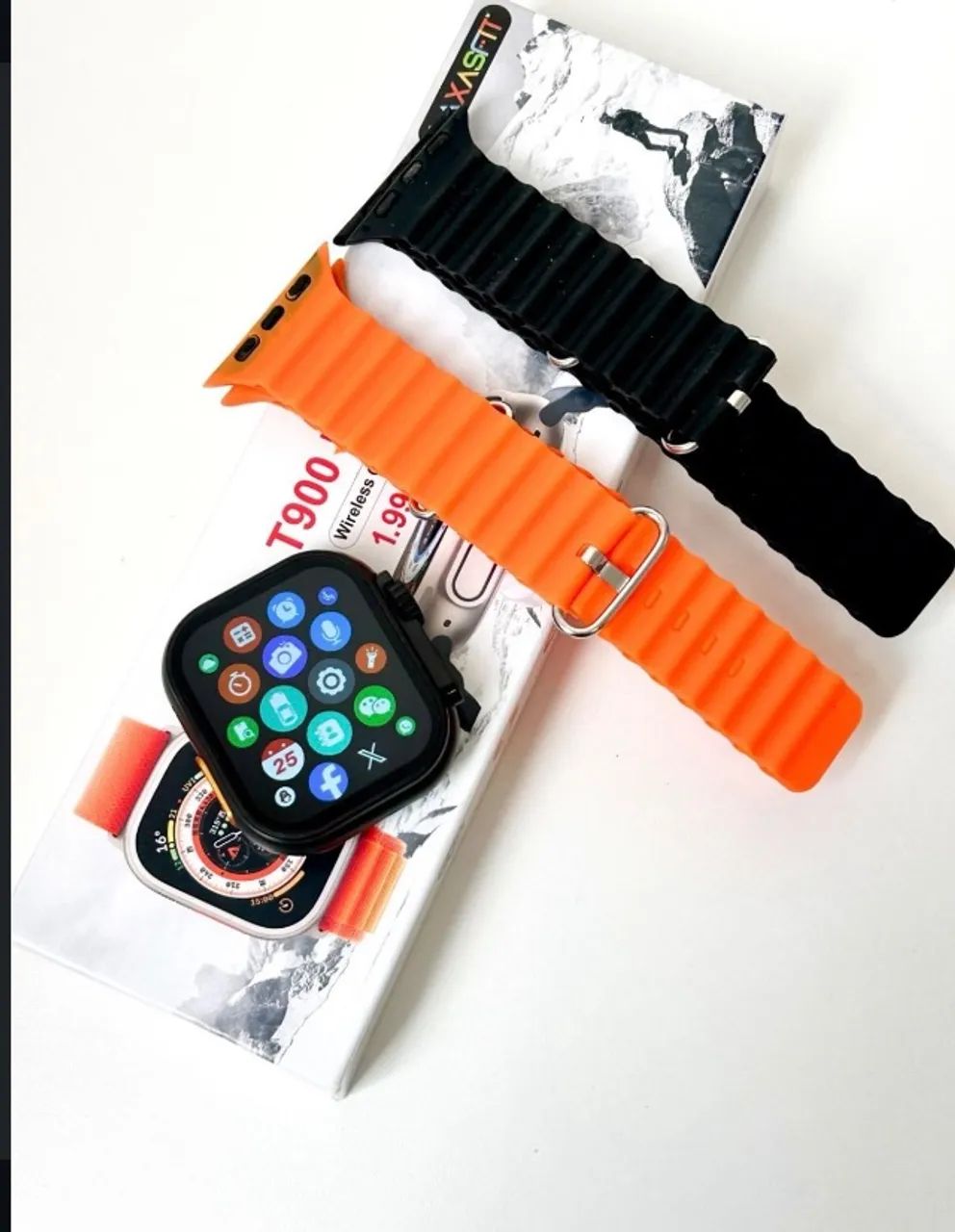 Smartwach acompanha 2 pulseiras 