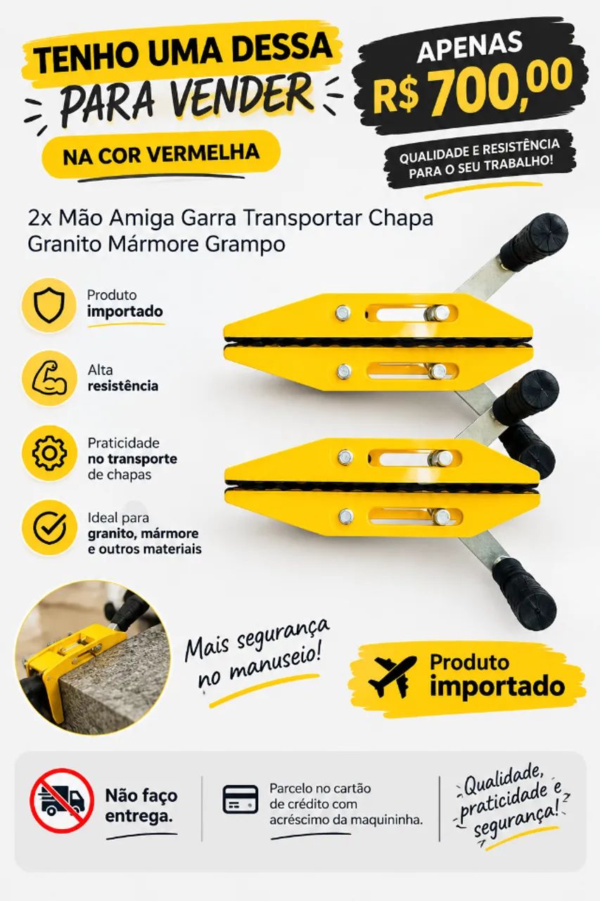Garra para marmoraria 