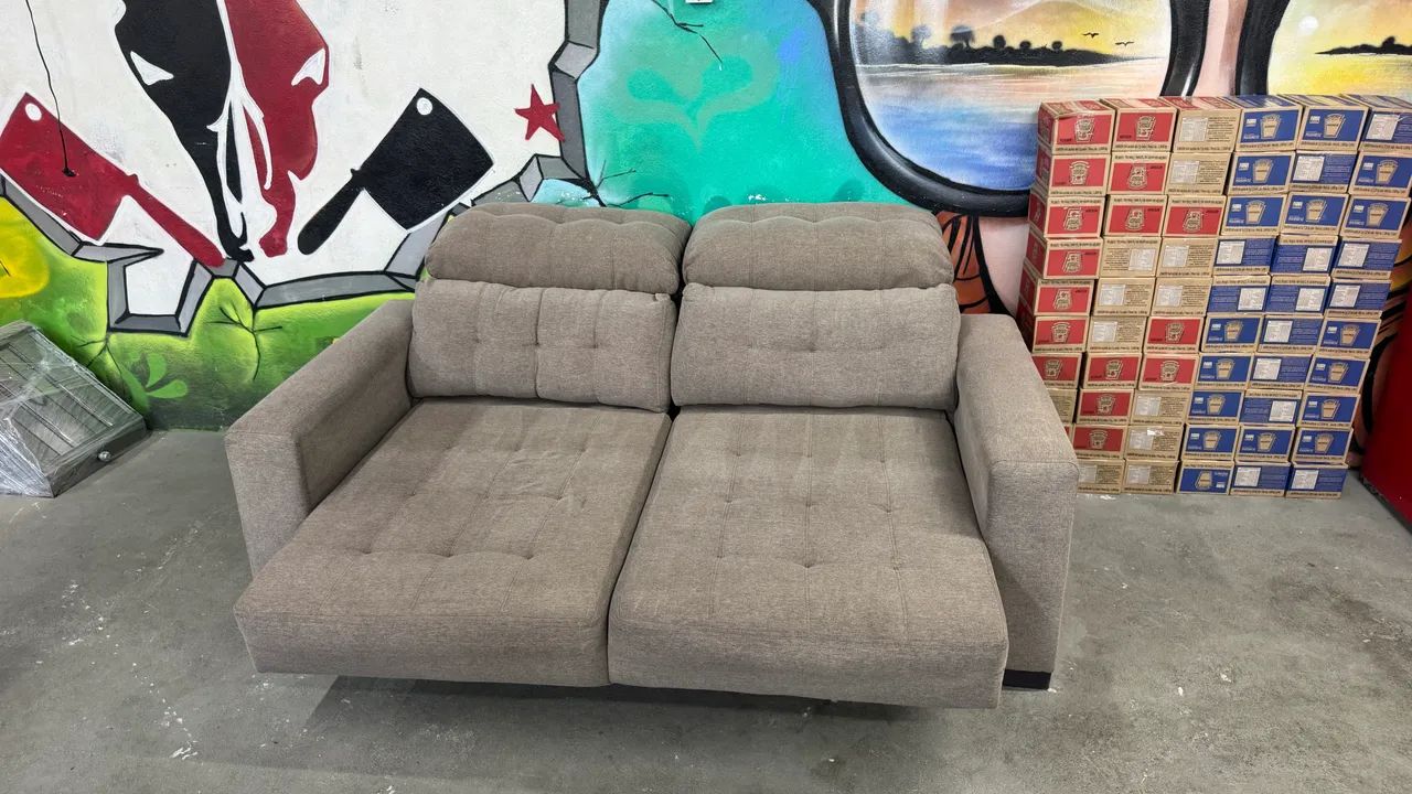 Sofá cama de linho 2 lugares em ótimo estado! 
