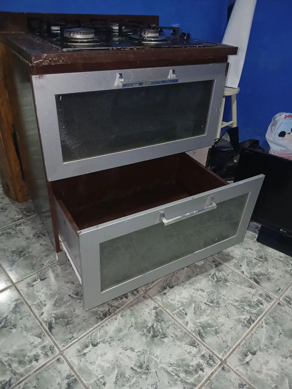 Fogão cooktop com bancada de 2 gavetas. - Foto 4