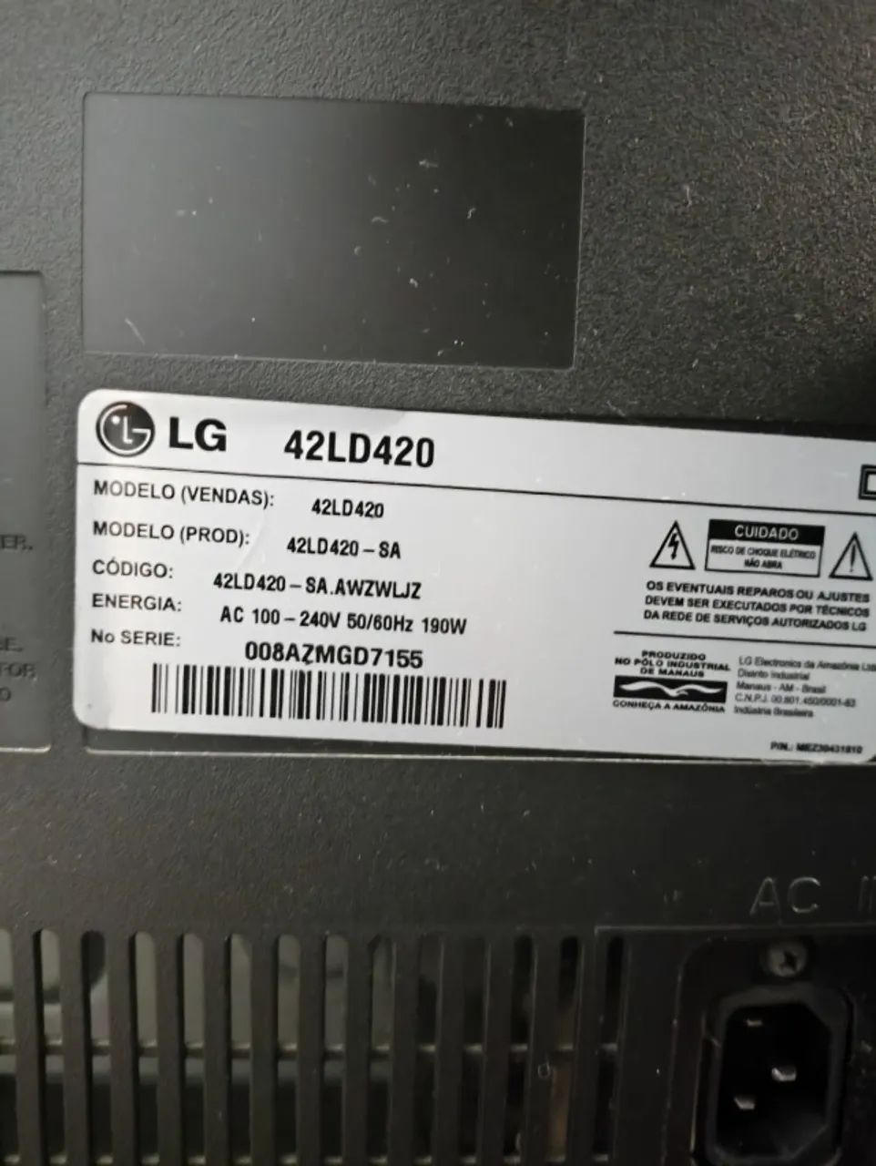 TV 42 Polegadas - LG com tecnologia LCD Full HD (1920 x 1080 pixels) - Foto 4