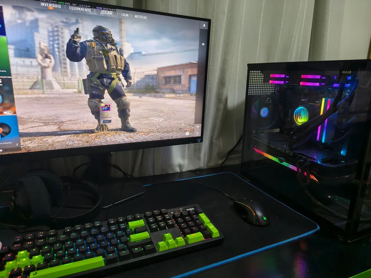 PC Gamer Ryzen 5500X3D - RTX 3070 Rog Strix