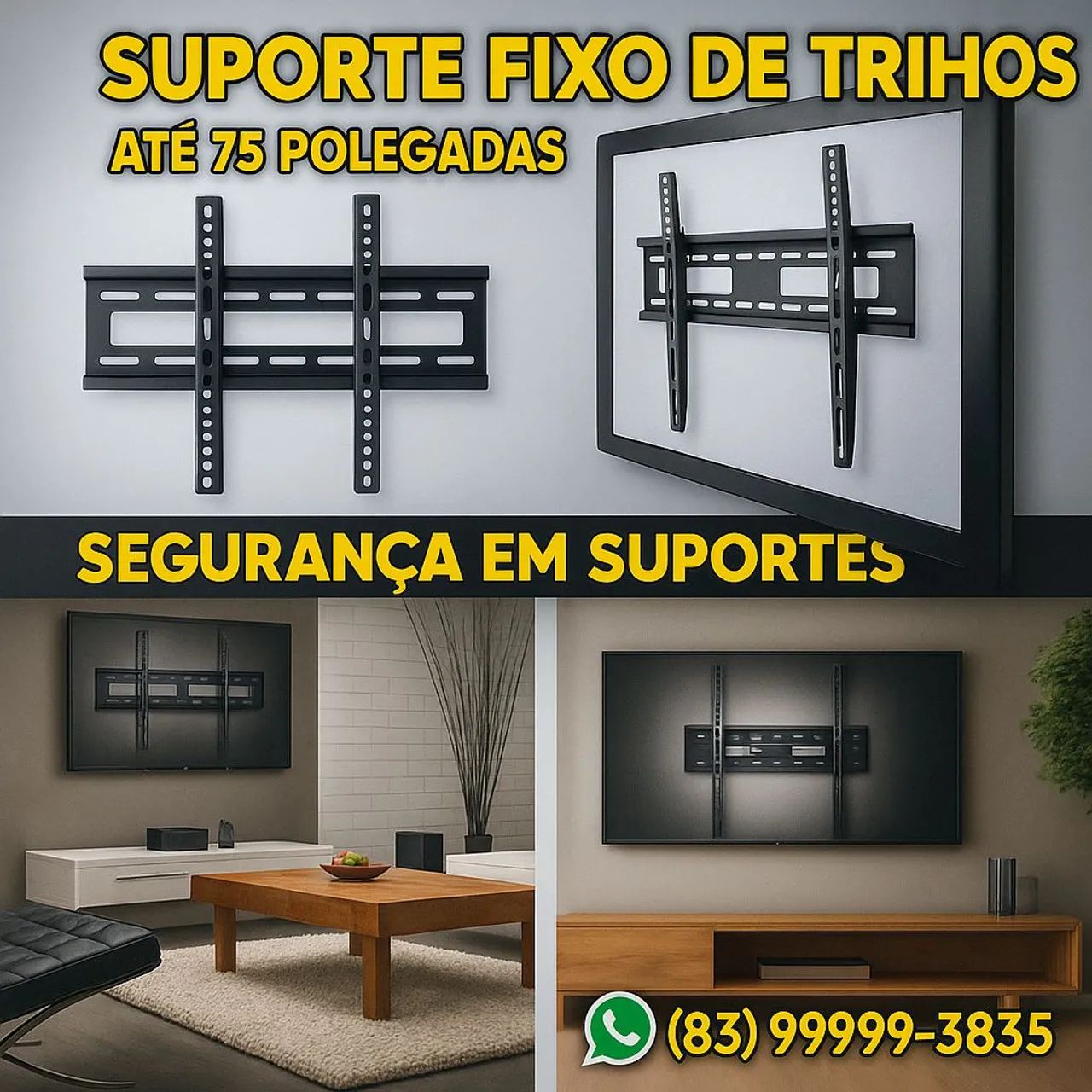 Suporte para TV até 75 polegadas  - Foto 4