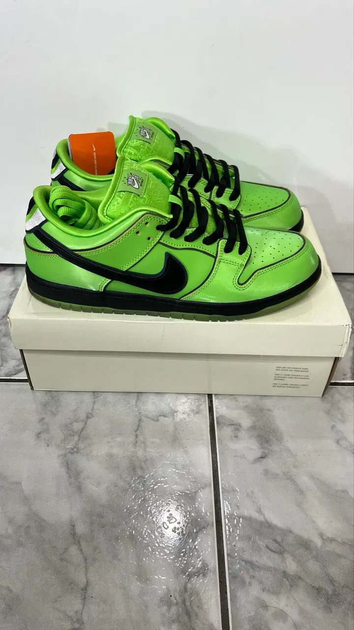 Tênis Nike Dunk Sb Power Puff Green - Foto 3