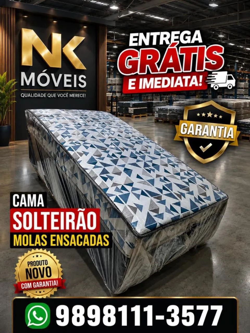 Camas de Solteiro e Solteirão de espuma e molas novas, PEÇA JÁ A SUA  - Foto 5