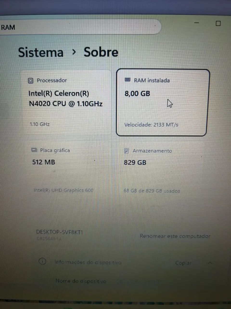 Notebook positivo C14 - 8Gb de Ram - 829GB HD - Foto 2