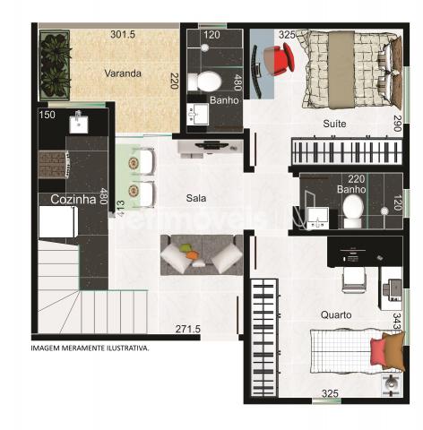 Apartamento à venda com 2 dormitórios em Lundcéia, Lagoa santa cod:739993 - Foto 2