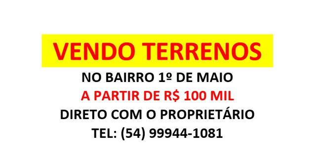 Torrando terrenos no Bairro Primeiro de Maio! Oportunidade de Investimento!