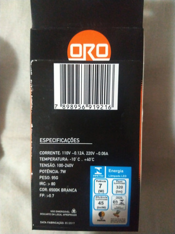 Lâmpada de Emergência 7w (60 w)- Branco Frio - 85% de Economia de Energia - Foto 4