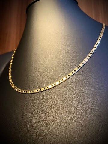 Corrente maciça em ouro 18k Piastrine 15,8 gramas  - Foto 3