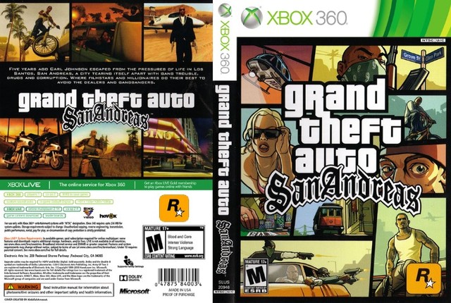 Gta San Andreas Jogo para Xbox 360 L.T3.0, Jogo de Videogame Microsoft  Nunca Usado 66152897