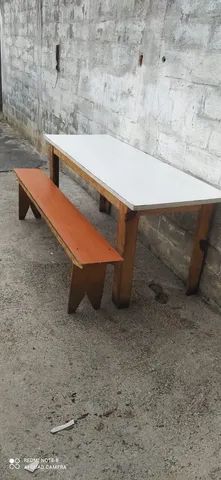 Mesa para Reifeitorio de madeira 