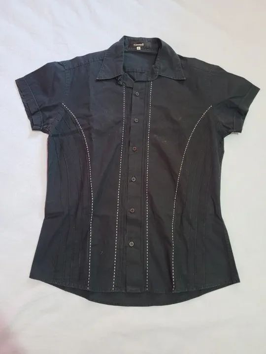 Camisa masculina preta Estivanelli P