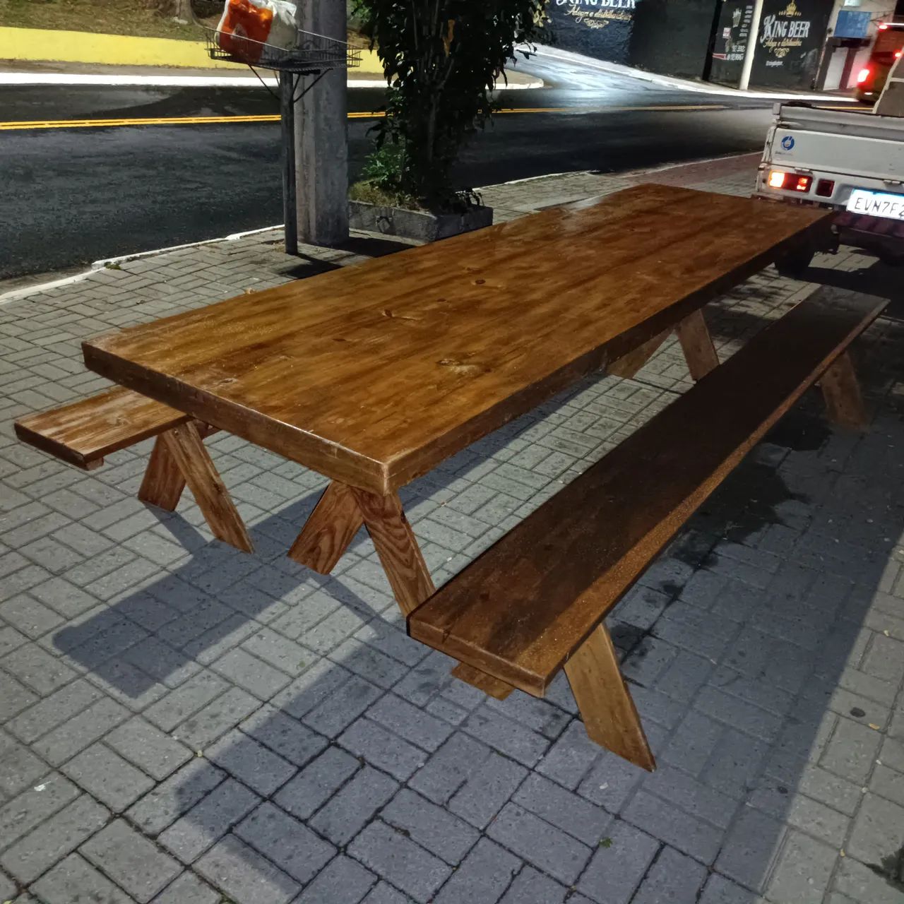 Mesa nova rústica para área gourmet  - Foto 4