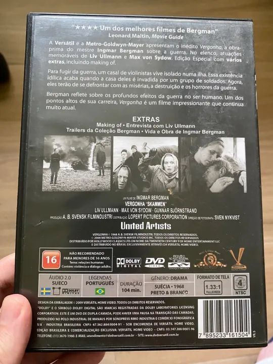 DVD - Vergonha - Ingmar Bergman - Foto 2
