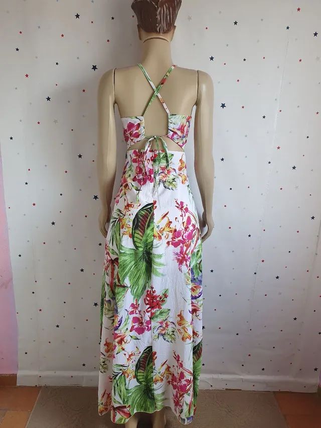 Vestido longo floral tam G - Foto 2
