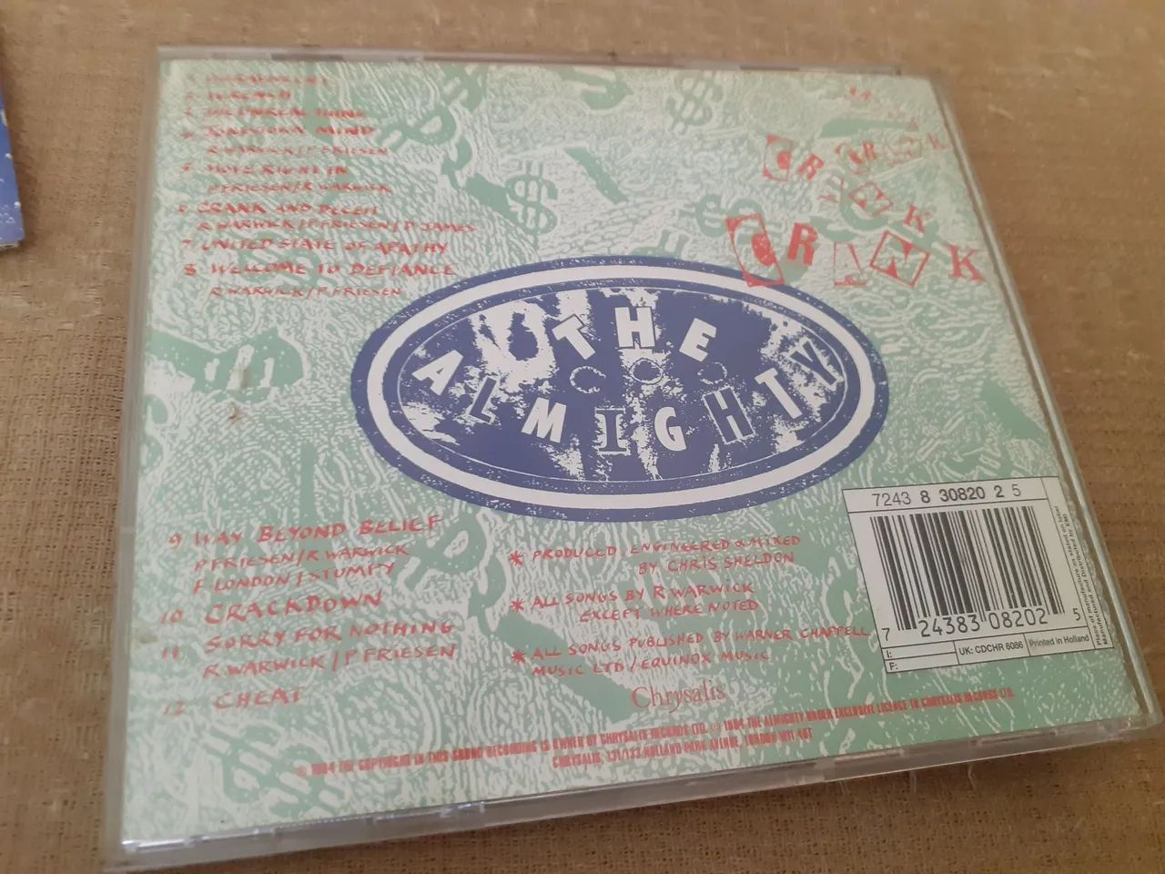 CD The Almighty - Crank importado Europa Pantera Metal Groove - Foto 2