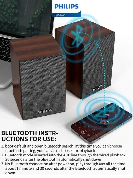 Caixa De Som Philips Spa20 Multimedia Speaker USB 5V Bluetooth - Foto 4