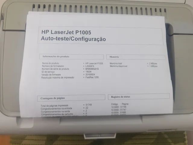 Impressora Hp LaserJet P005 usada - Foto 5