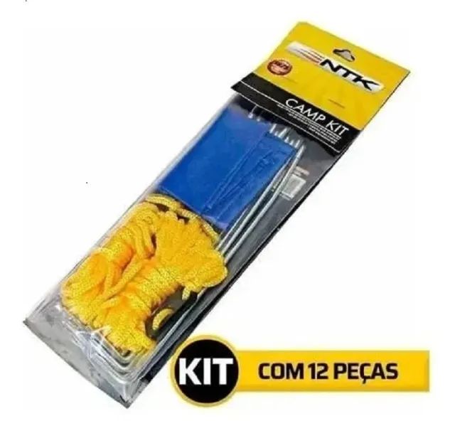 Conjunto De Estacas Com Cordinhas Camp Kit NTK NAUTIKA