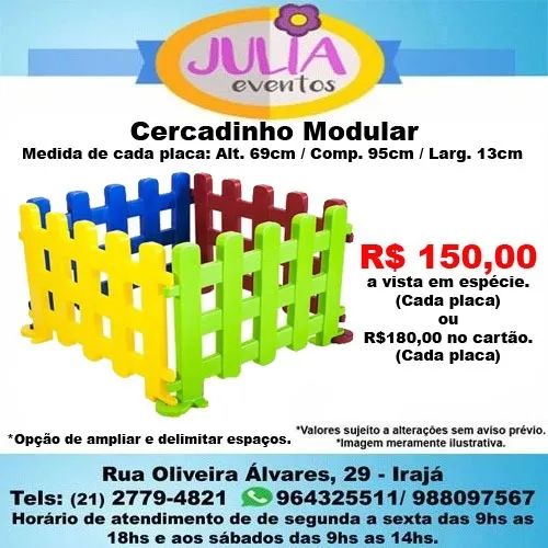 Cercadinho Cerquinha Fazendinha 4 Placas Coloridas - Foto 2