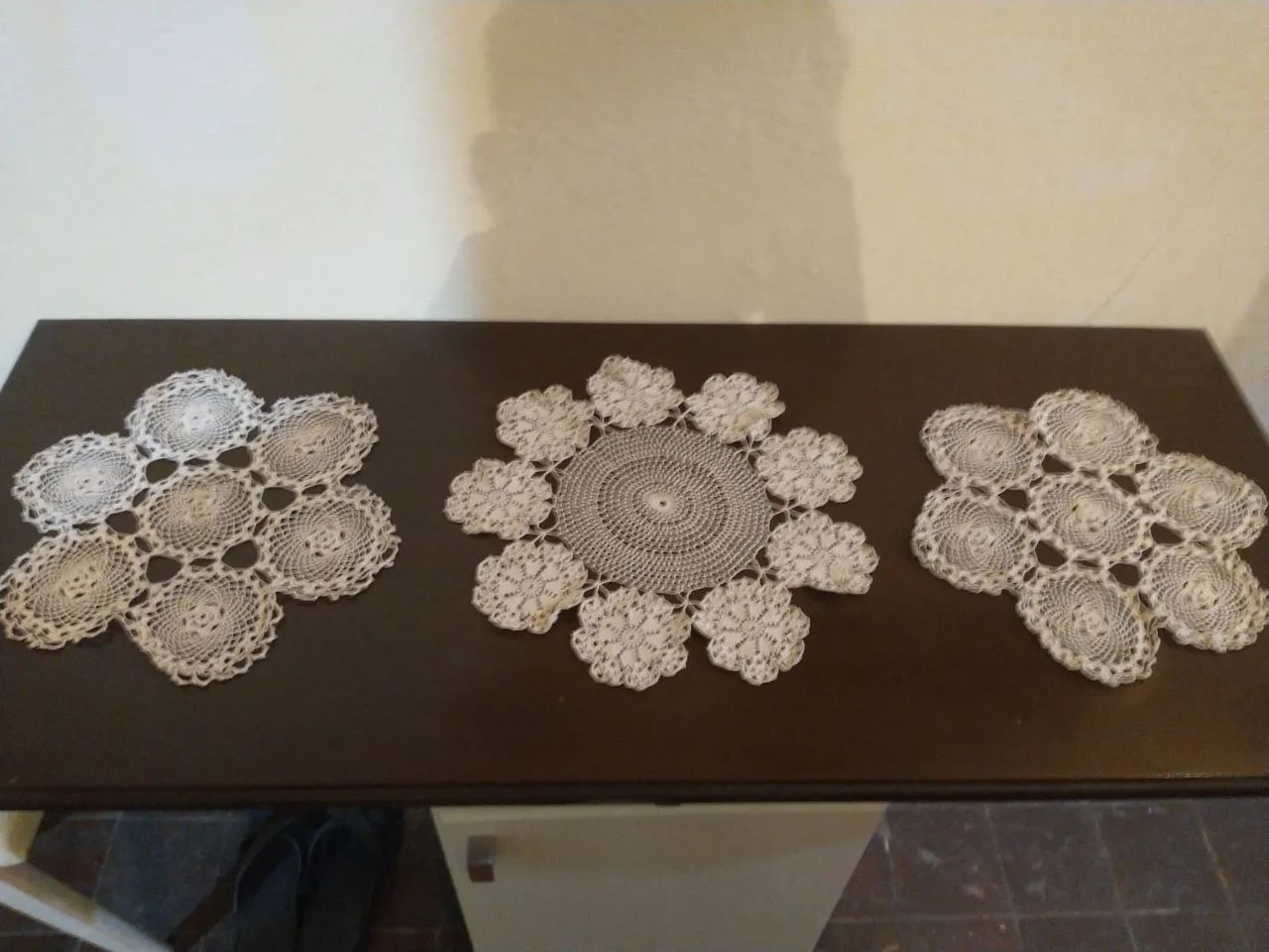 Conjunto 3 toalhas de renda 