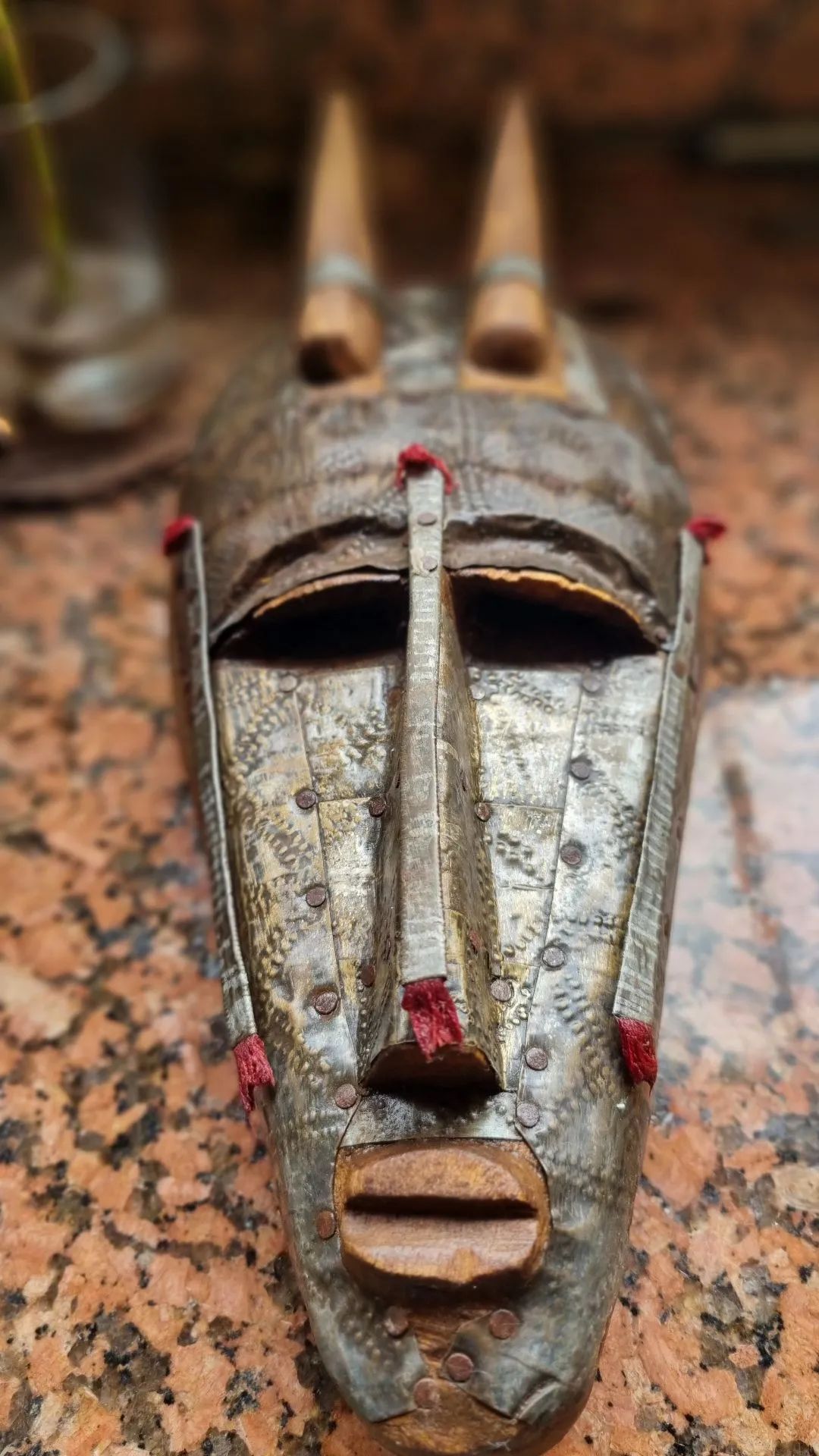 Par de Máscaras Africanas Tradicionais - Artesanato Único! NIGERIA - Foto 4