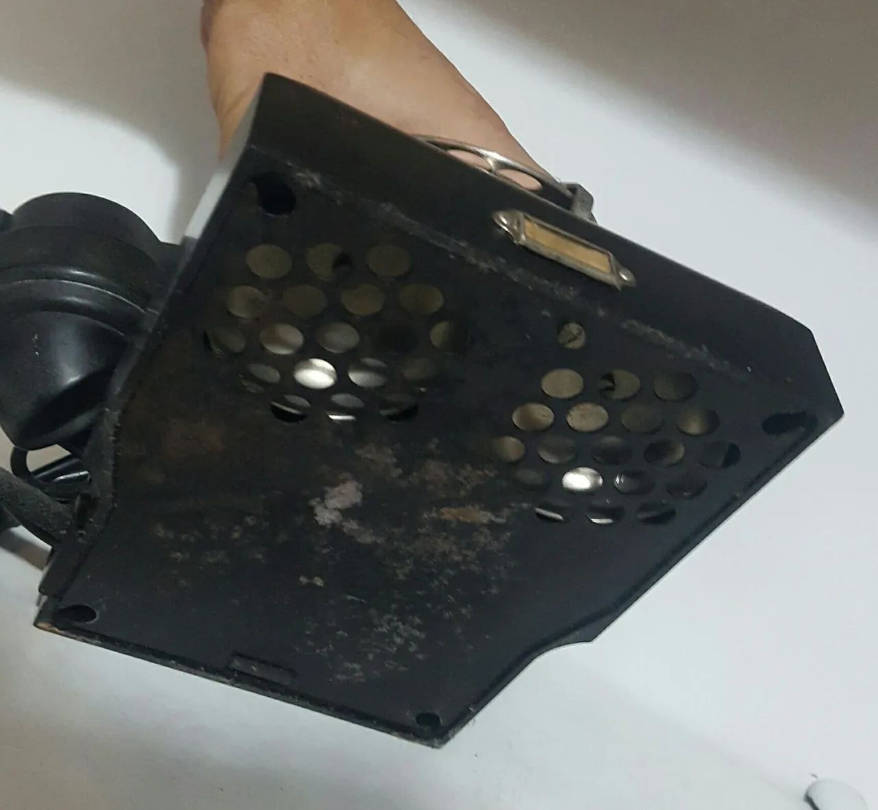 Telefone antigo de disco dourado fio de CORDA  ORIGINAL  3KG RELÍQUIA  - Foto 6