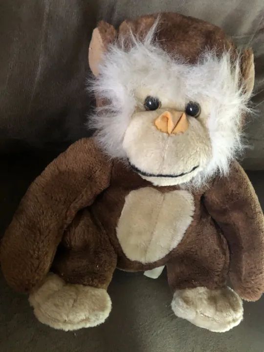 Pelúcia macaco Parmalat original anos 90