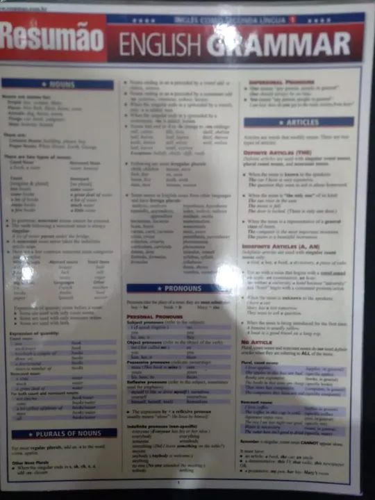 Inglês- 6 -Plastificado-Oração, Erros Comuns, Vocabulário, Verbos, Ortográfica e Gramática - Foto 6