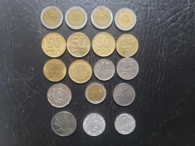 Moedas Lote 18 unidades- Peso Lira Escudo