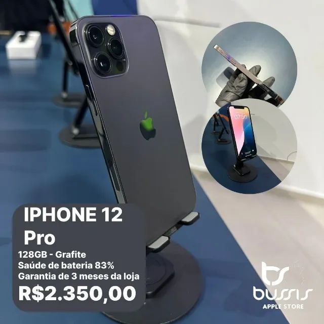 Iphone 12 Pro Semi novo 128 Gigas Grafite / Loja Fisica