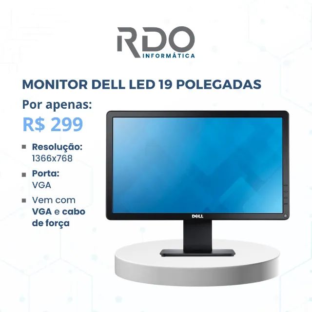 Monitor PC Dell 19 polegadas E1914 HC (Com VGA) 