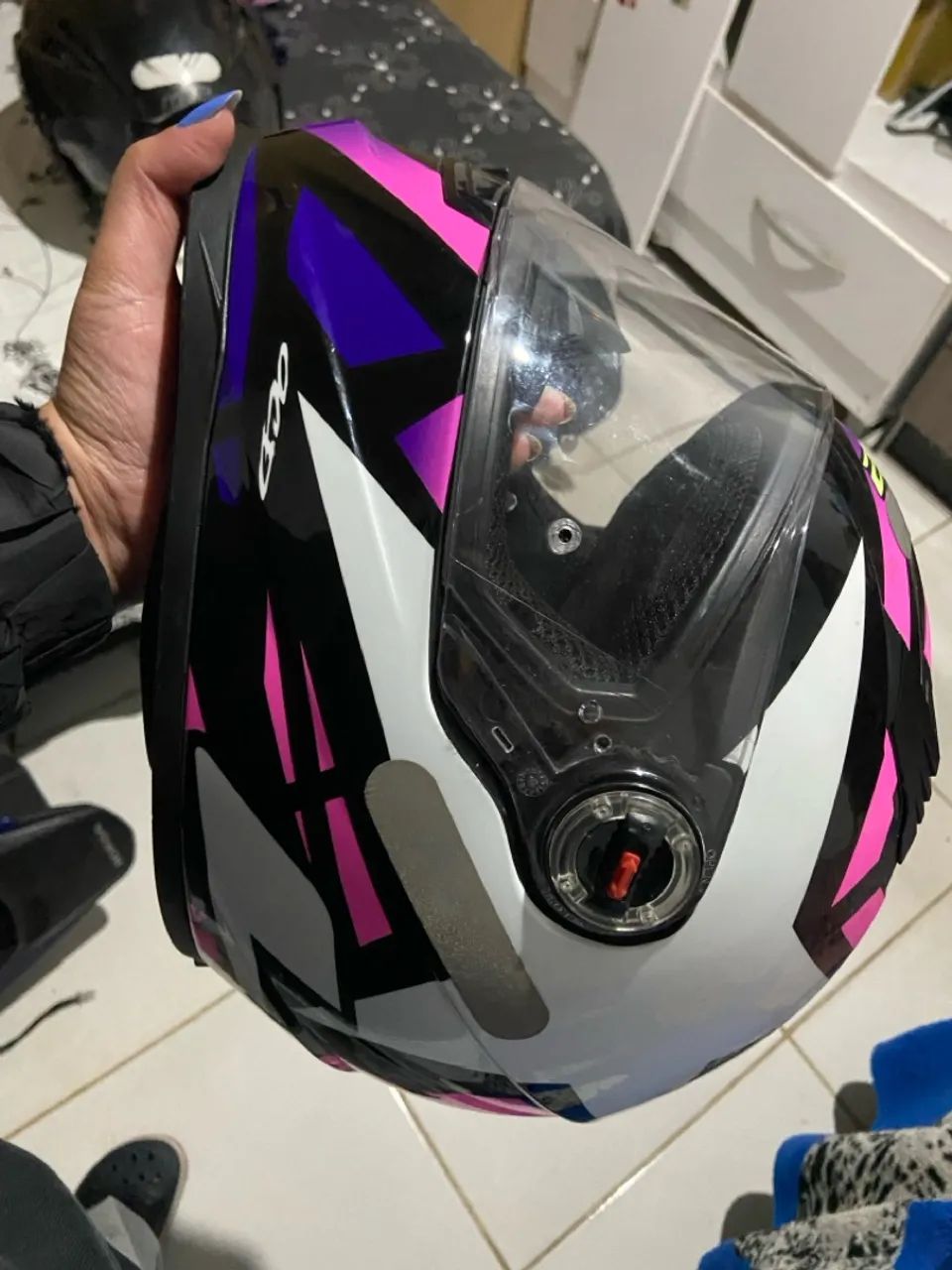 Capacete Ls2 star e tribal tamanho 58 - Foto 4