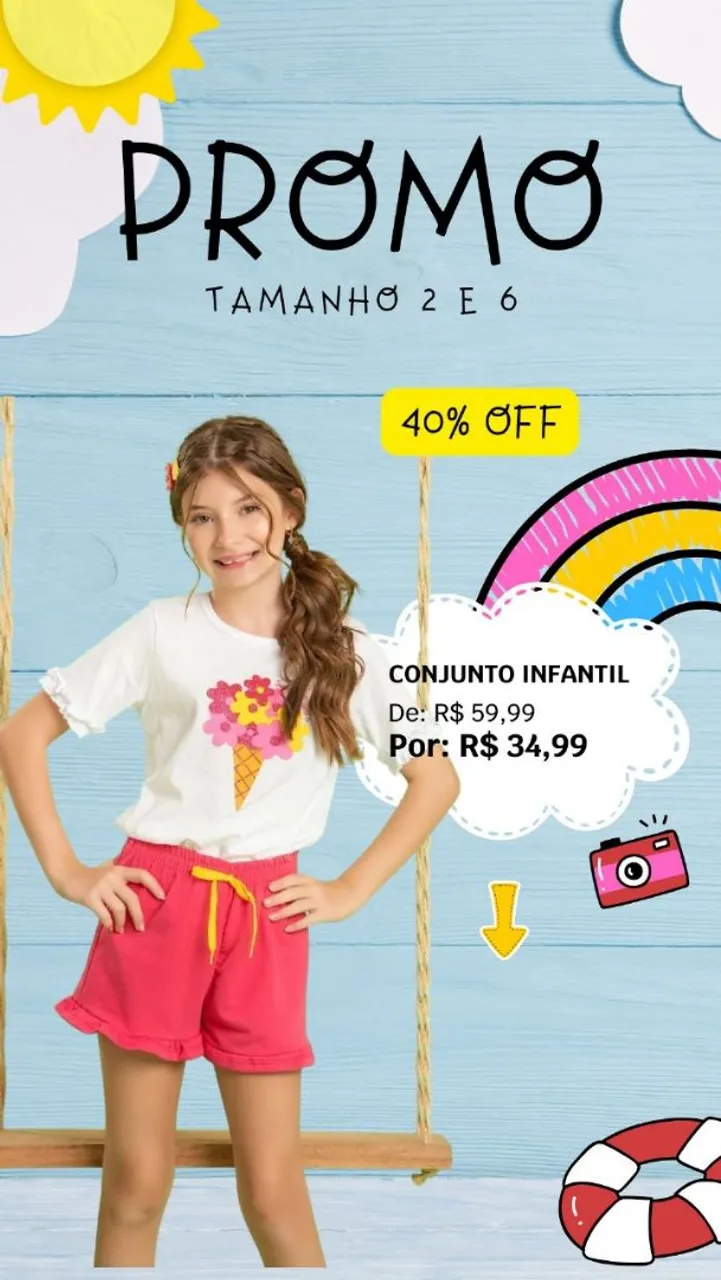 Conjunto Infantil Menina - Promoção Imperdível!