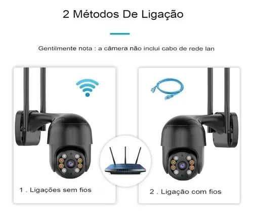 Câmera Ip aprova d'gua ( preta )  - Foto 3
