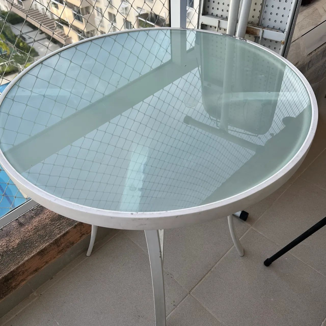 Mesa de ferro com tampo de vidro para varanda  - Foto 5