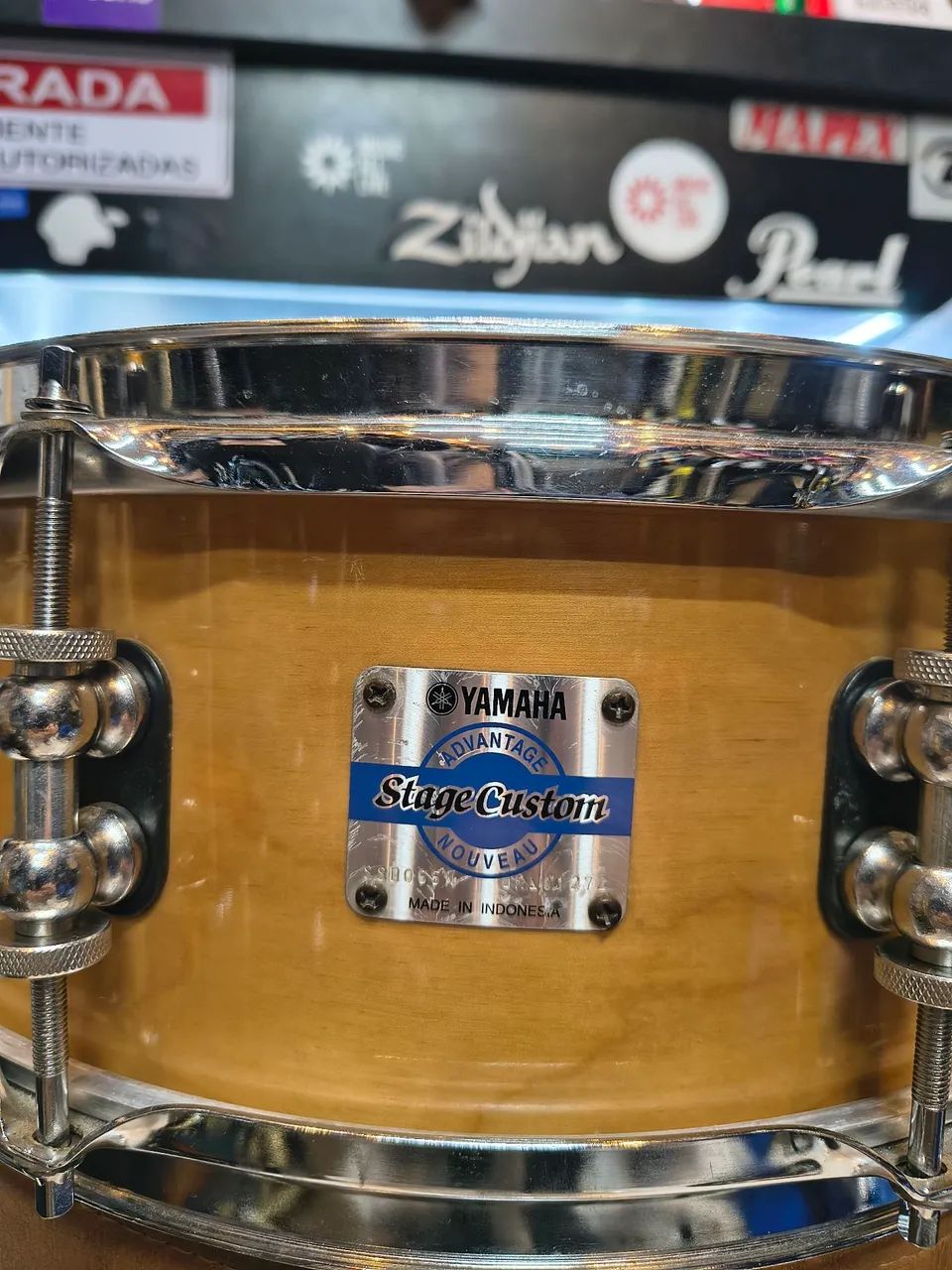Caixa Yamaha advantage nouveau stage custom 14x5,5 aros Power hoop
