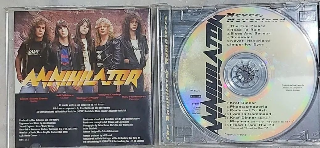 CD Annihilator  Never Neverland (bonus tracks) usado em perfeitas condições - Foto 3