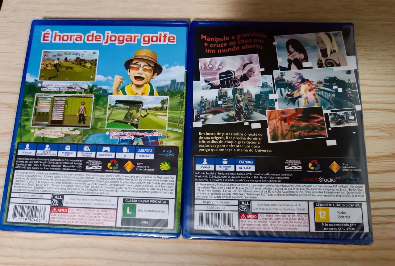 2 jogos PS4 lacrado - Everybody's golf e Gravity Rush - Foto 2