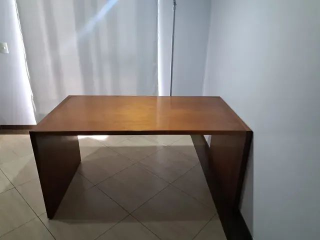 Mesa escrivaninha escritório Tiba Madeira Maciça Tok Stok