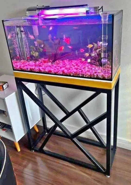 Mesa de Aquário em Metal Preto Serralheria