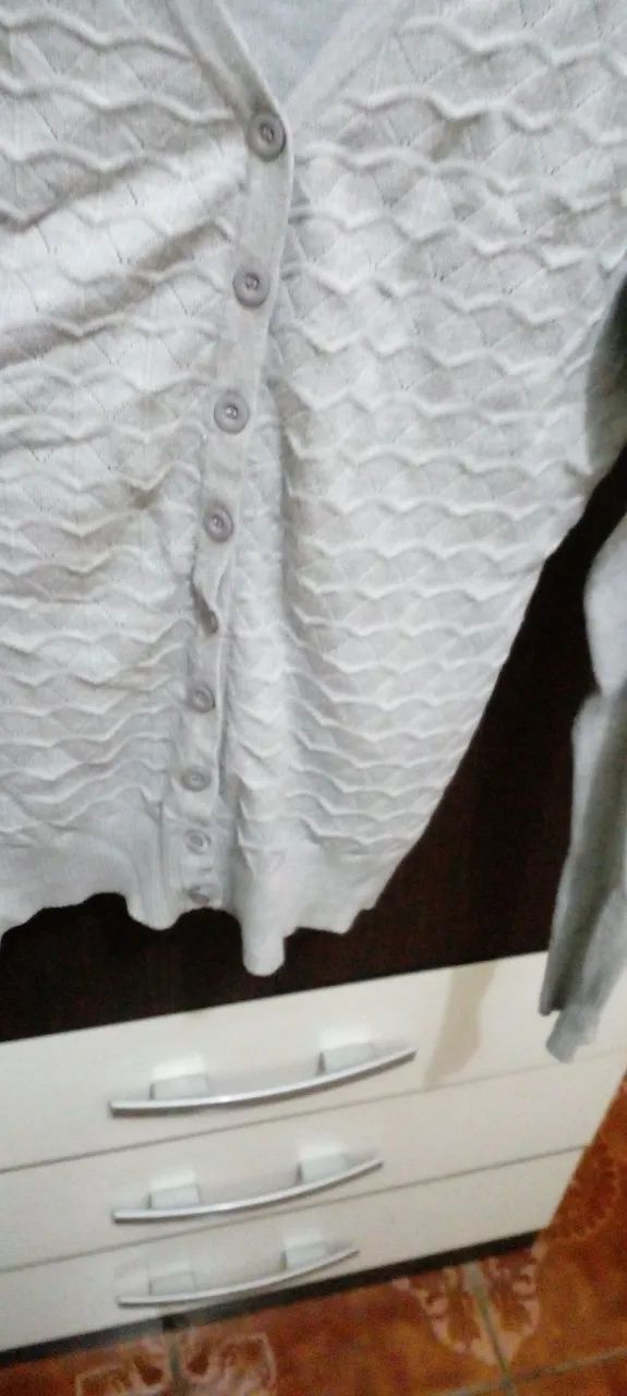 Cardigan Feminino cinza - Foto 5