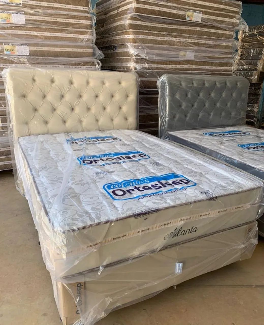 Cama Box Casal Ortosleep Atlanta Completa